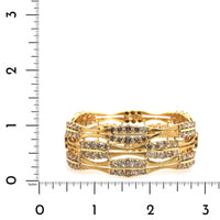 Etho Maria 18K Yellow Gold Brown Diamond Wide Bangle