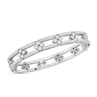 Roberto Coin 18K White Gold Love In Verona Diamond Bangle