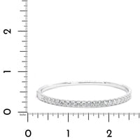 18K White Gold Prongset Diamond Bangle Bracelet