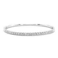 18K White Gold Prongset Diamond Bangle Bracelet