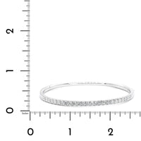 18K White Gold Prongset Diamond Bangle Bracelet