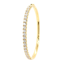 18K Yellow Gold Prongset Diamond Bangle Bracelet