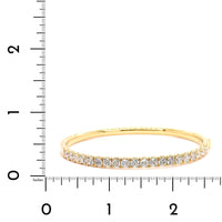 18K Yellow Gold Prongset Diamond Bangle Bracelet