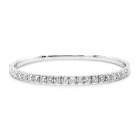 18K White Gold Prongset Diamond Bangle Bracelet