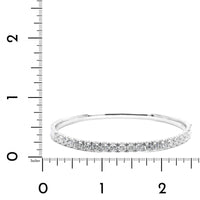 18K White Gold Prongset Diamond Bangle Bracelet