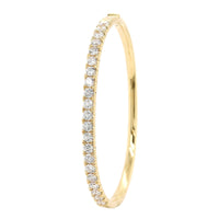18K Yellow Gold Prongset Diamond Bangle Bracelet