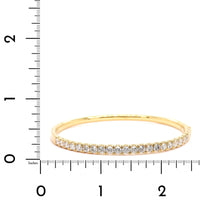 18K Yellow Gold Prongset Diamond Bangle Bracelet