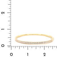 18K Yellow Gold Prongset Diamond Bangle Bracelet