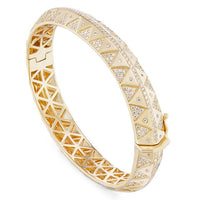 Harwell Godfrey 18K Yellow Gold Chubby Talisman Diamond Bangle