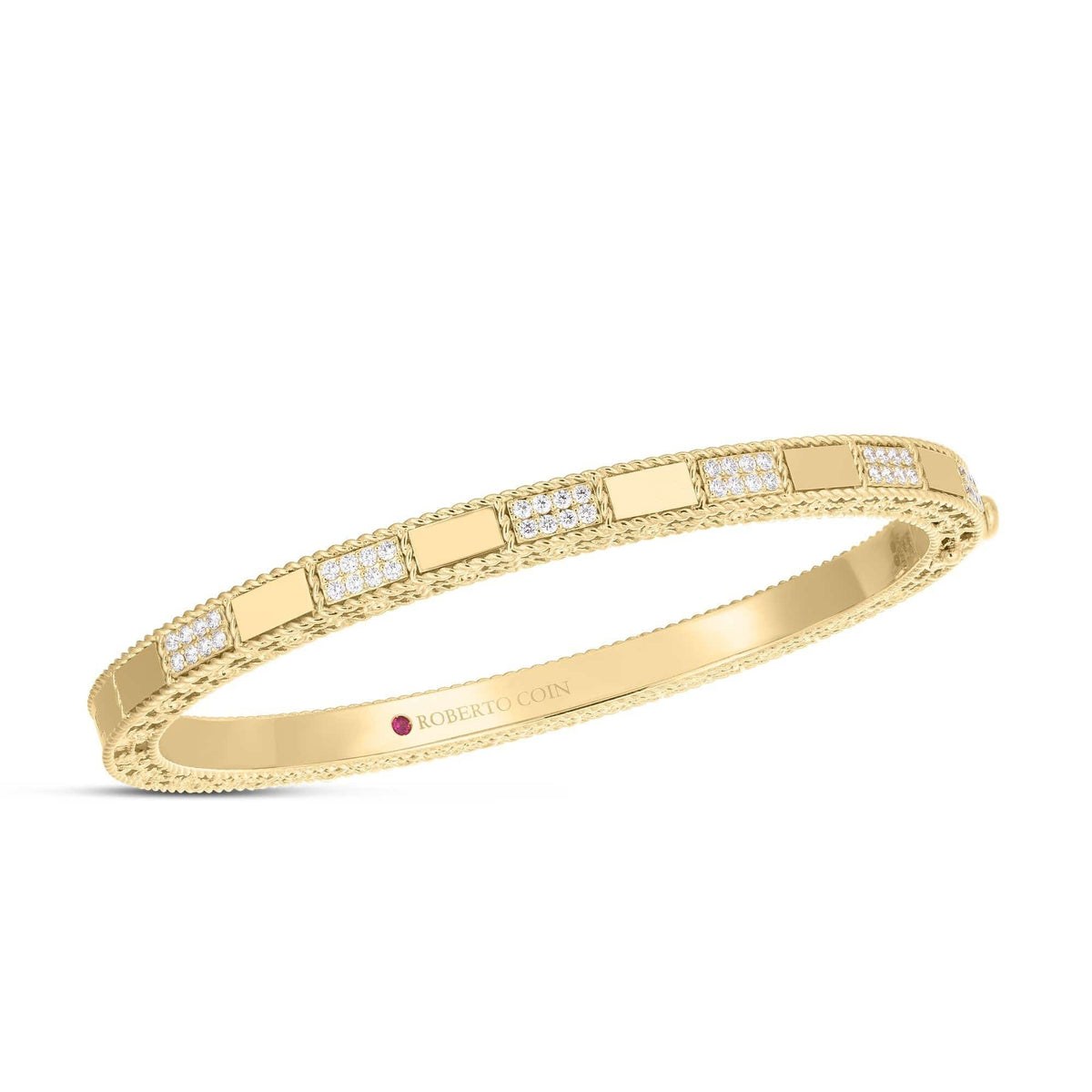 Roberto Coin 18K Yellow Gold Mosaic Diamond Bangle Bracelet