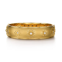 Temple St. Clair 18K Yellow Gold Diamond Starburst Bangle