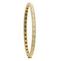 Suzy Landa 18K Yellow Gold Flushed Set Diamond Bangle Bracelet
