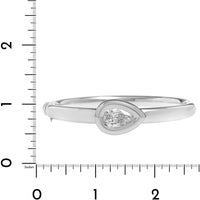 18K White Gold Pear Shaped Diamond Bangle Bracelet