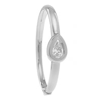 18K White Gold Pear Shaped Diamond Bangle Bracelet