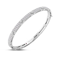 Roberto Coin 18K White Gold Pave Diamond Bangle Bracelet