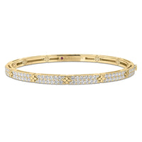 Roberto Coin 18K Yellow Gold Love In Verona Pave Diamond Bangle Bracelet