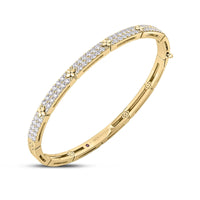 Roberto Coin 18K Yellow Gold Love In Verona Pave Diamond Bangle Bracelet