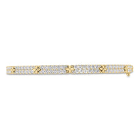 Roberto Coin 18K Yellow Gold Love In Verona Pave Diamond Bangle Bracelet