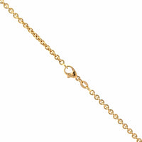 18K Yellow Gold Emerald Cut Diamond Pendant Necklace