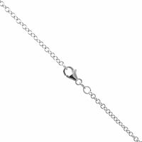 18K White Gold Radiant Cut Diamond Pendant Necklace