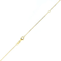 14K Yellow Gold Bezel Set Diamond Pendant Necklace