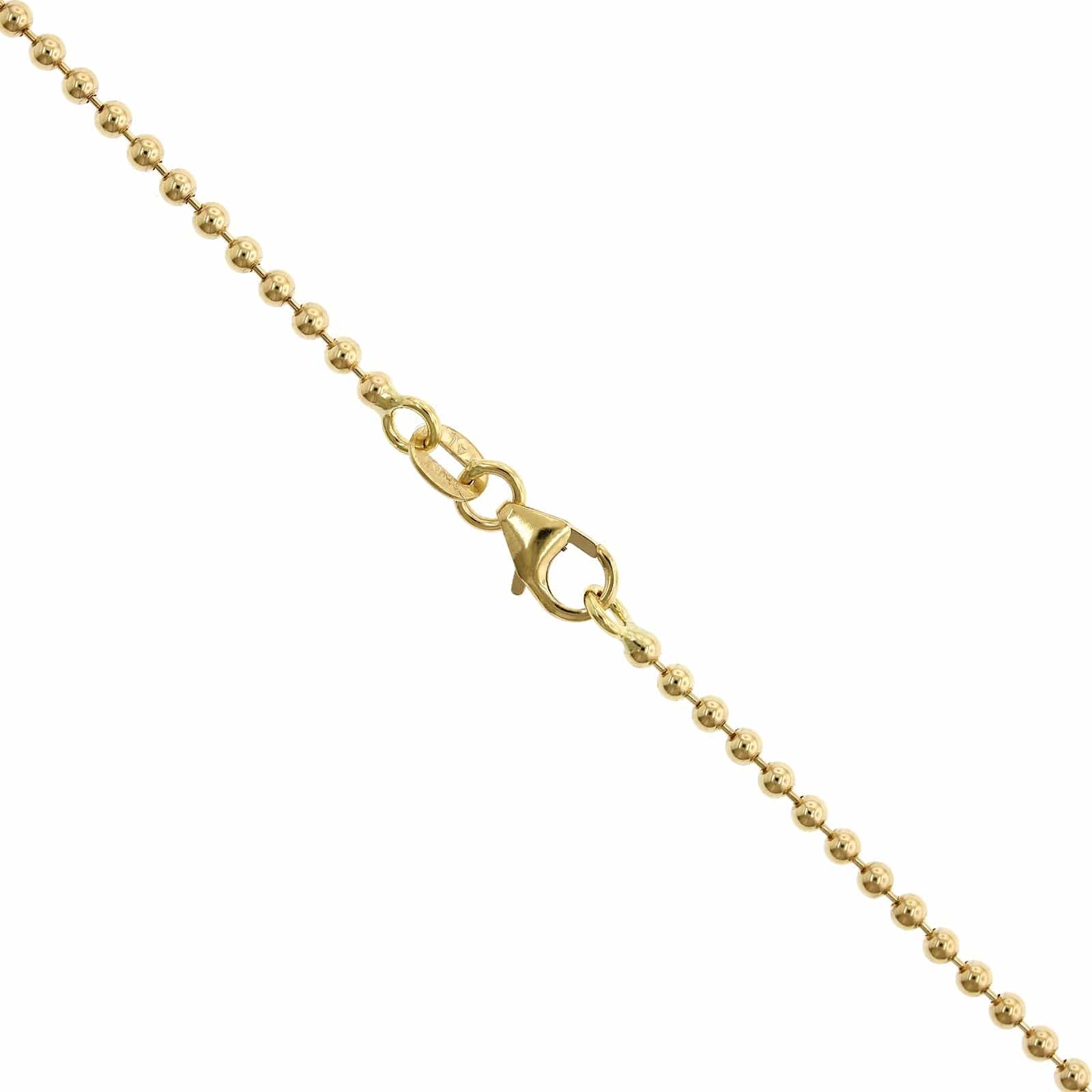 18K Yellow Gold Bezel Set Diamond Cross Pendant