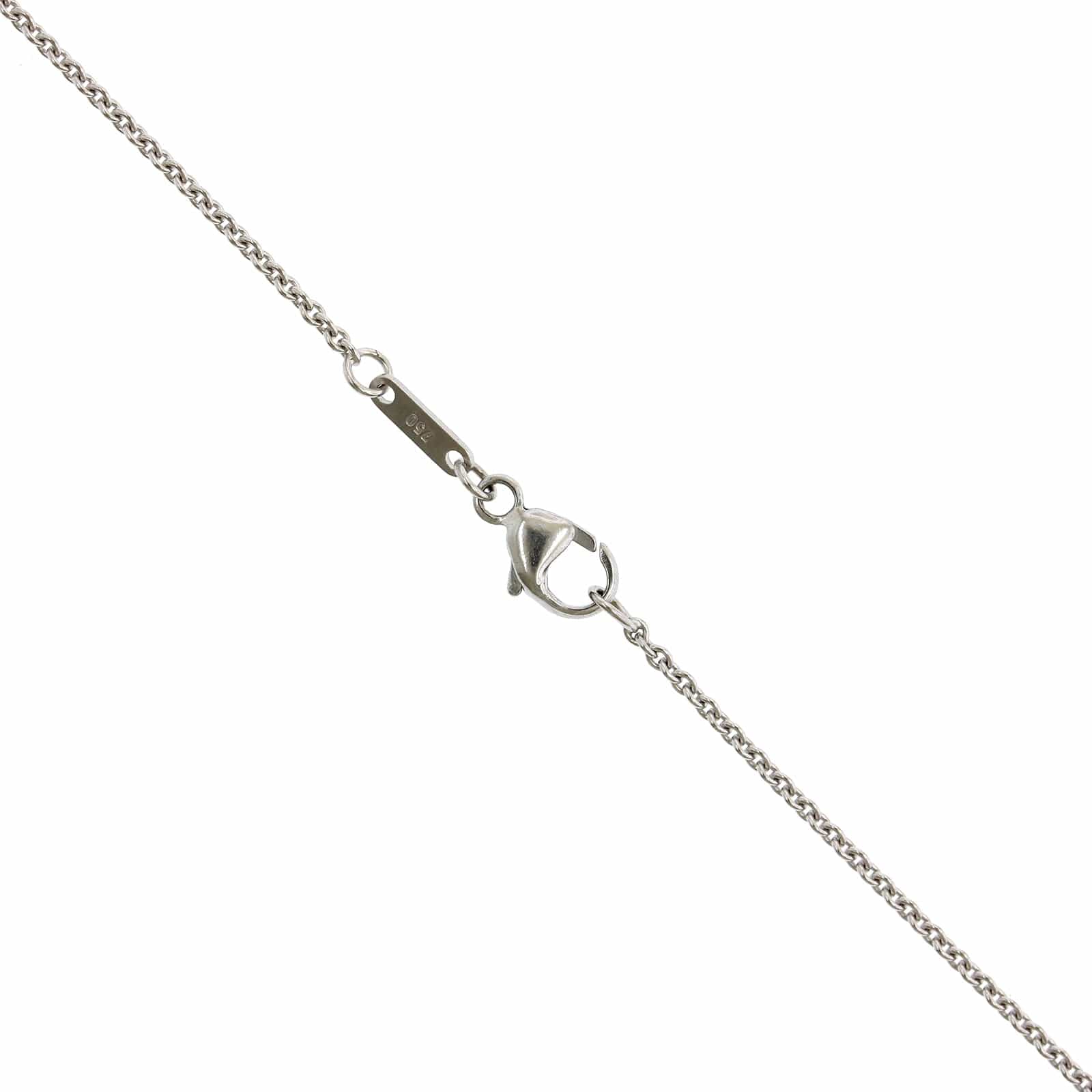18K White Gold Diamond Cross Pendant