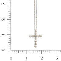Platinum Diamond Cross Pendant Necklace