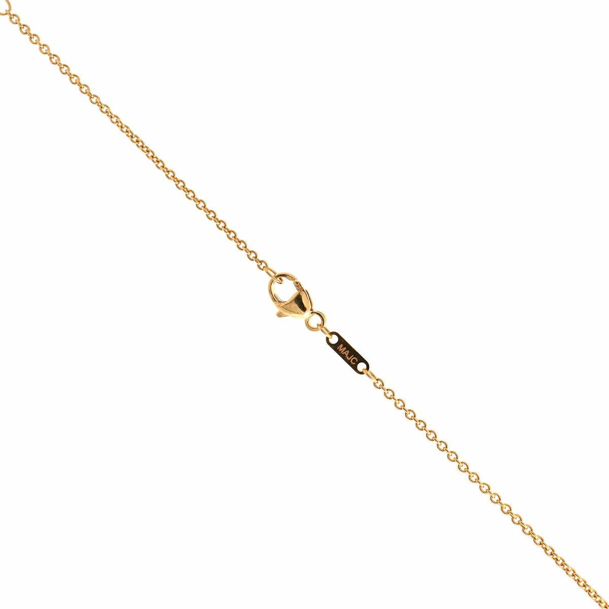 18K Yellow Gold Diamond Cross Pendant 16-18" Necklace