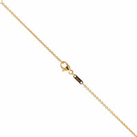 18K Yellow Gold Diamond Cross Pendant 16-18" Necklace