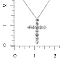Platinum Diamond Cross Pendant Necklace