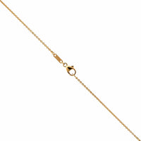 18K Yellow Gold Diamond Cross Pendant Necklace