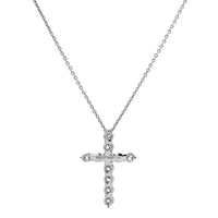 Platinum Diamond Cross Pendant Necklace