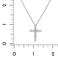 Platinum Diamond Cross Pendant Necklace