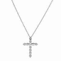 Platinum Diamond Cross Pendant Necklace