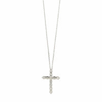 Platinum Diamond Cross Pendant Necklace