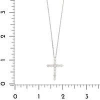 Platinum Diamond Cross Pendant Necklace