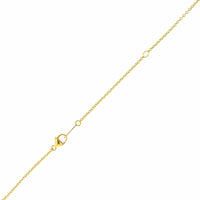 18K Yellow Gold Diamond Cross Pendant Necklace