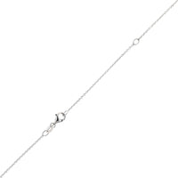 14K White Gold Shared Prong Diamond Cross Pendant Necklace