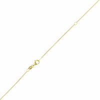 14K Yellow Gold Shared Prong Diamond Cross Pendant Necklace