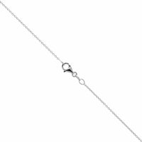 14K White Gold Shared Prong Diamond Cross Pendant Necklace
