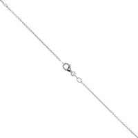 14K White Gold Shared Prong Diamond Cross Pendant Necklace