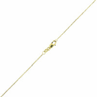 18K Yellow Gold Blue Enamel and Diamond Cross Necklace