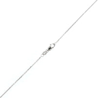 18K White Gold Black Enamel and Diamond Short Cross Necklace