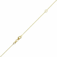 18K Yellow Gold Single Prong Round Diamond Cross Pendant Necklace