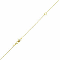 18K Yellow Gold Graduated Diamond Cross Pendant Necklace