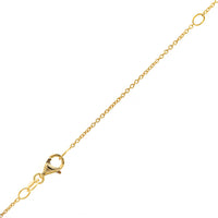 14K Yellow Gold 6 Stone Diamond Cross Pendant Necklace