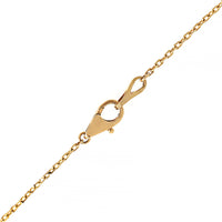 14K Yellow Gold 6 Stone Diamond Cross Pendant Necklace