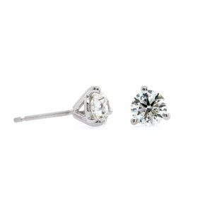 18K White Gold Diamond Stud Earrings