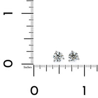 18K White Gold Diamond Stud Earrings